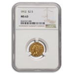 1912 $2.50 Indian Gold Quarter Eagle MS-63 NGC