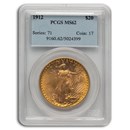 1912 $20 Saint-Gaudens Gold Double Eagle MS-62 PCGS 1912 $20 Saint-Gaudens Gold Double Eagle MS-62 PCGS
