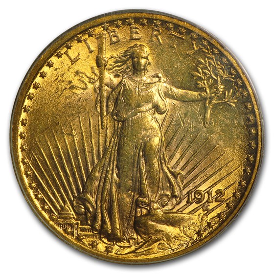 1912 $20 St Gaudens Gold Double Eagle AU 1912 $20 St Gaudens Gold Double Eagle AU