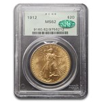 1912 $20 St Gaudens Gold Double Eagle MS-62 PCGS CAC
