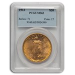 1912 $20 St Gaudens Gold Double Eagle MS-62 PCGS