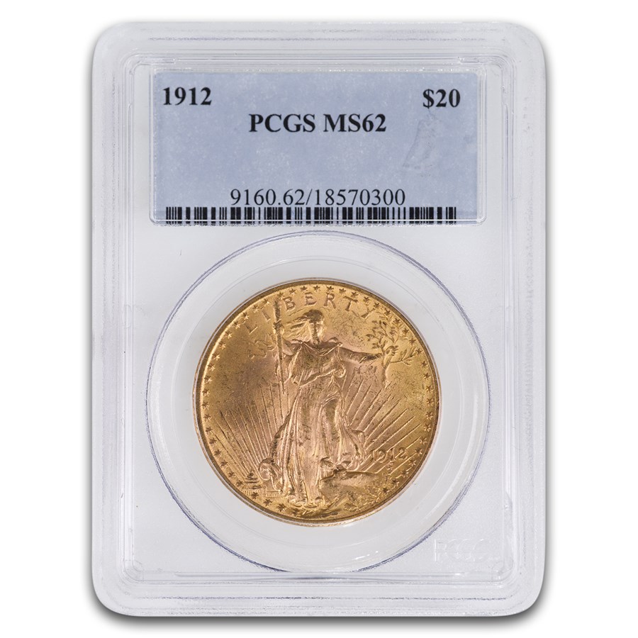 1912 $20 St Gaudens Gold Double Eagle MS-62 PCGS