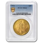 1912 $20 St Gaudens Gold Double Eagle MS-64 PCGS
