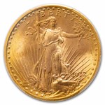 1912 $20 St Gaudens Gold Double Eagle MS-65 PCGS