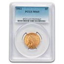1912 $5 Indian Gold Eagle MS-65 PCGS
