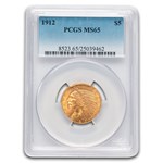 1912 $5 Indian Gold Eagle MS-65 PCGS