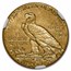 1912 $5 Indian Gold Half Eagle AU-58 NGC