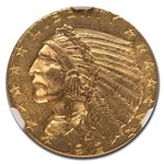 1912 $5 Indian Gold Half Eagle MS-62 NGC