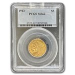 1912 $5 Indian Gold Half Eagle MS-62 PCGS