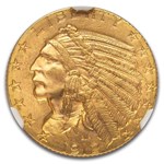 1912 $5 Indian Gold Half Eagle MS-64+ NGC