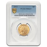 1912 $5 Indian Gold Half Eagle MS-64+ PCGS