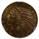 1912 $5 Indian Gold Half Eagle MS-65 NGC