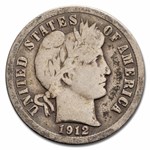 1912 Barber Dime 50-Coin Roll Avg Circ