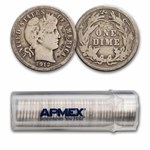1912 Barber Dime 50-Coin Roll Avg Circ