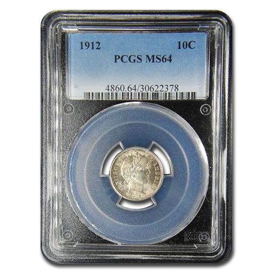 1912 Barber Dime MS-64 PCGS 1912 Barber Dime MS-64 PCGS