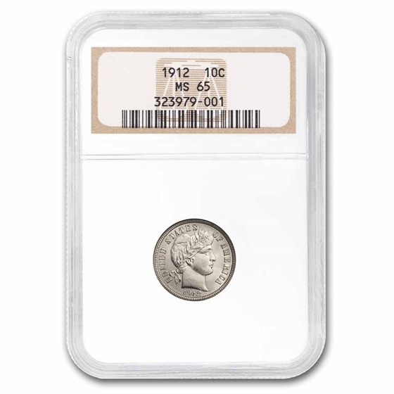 1912 Barber Dime MS-65 NGC 1912 Barber Dime MS-65 NGC