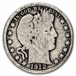 1912 Barber Half Dollar 20-Coin Roll Avg Circ