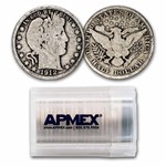 1912 Barber Half Dollar 20-Coin Roll Avg Circ