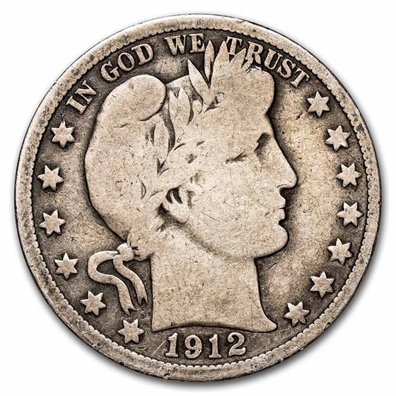 1912 Barber Half Dollar Good 1912 Barber Half Dollar Good