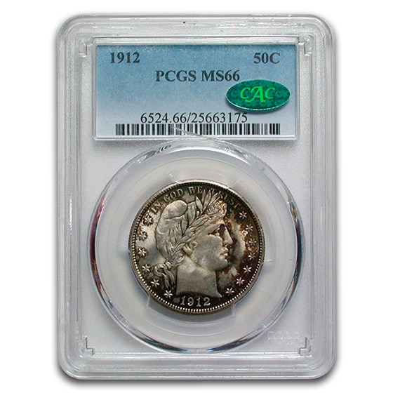 1912 Barber Half Dollar MS-66 PCGS CAC