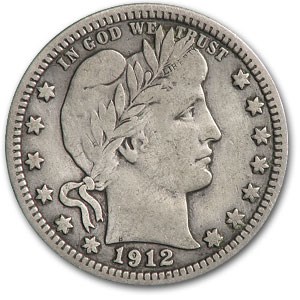 1912 Barber Quarter Fine