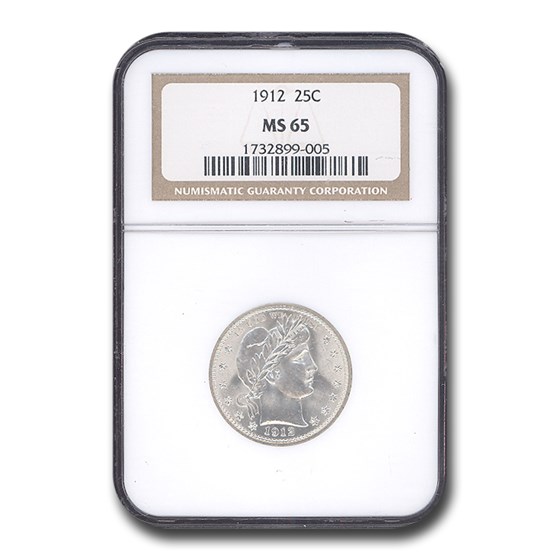 1912 Barber Quarter MS-65 NGC 1912 Barber Quarter MS-65 NGC