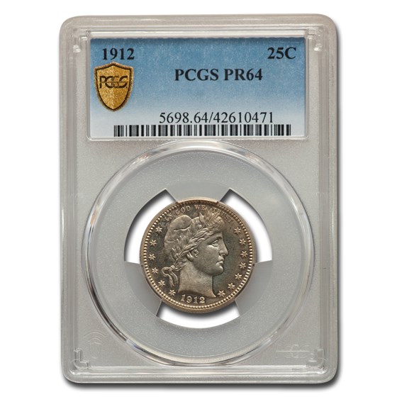 1912 Barber Quarter PR-64 PCGS 1912 Barber Quarter PR-64 PCGS