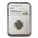 1912 Bulgaria 10 Stotinki MS-62 NGC