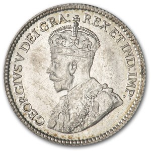 1912 Canada 5 Cents Silver BU KM#22 George V 1912 Canada 5 Cents Silver BU KM#22 George V