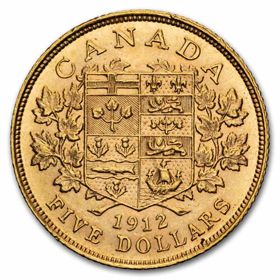 1912 Canada Gold $5 BU
