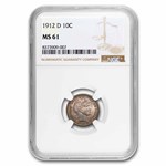 1912-D Barber Dime MS-61 NGC