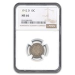1912-D Barber Dime MS-66 NGC