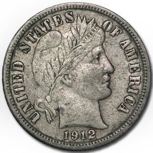 1912-D Barber Dime XF