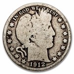 1912-D Barber Half Dollar 20-Coin Roll Avg Circ