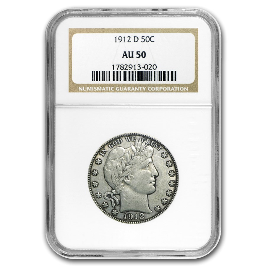 1912-D Barber Half Dollar AU-50 NGC