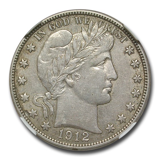 1912-D Barber Half Dollar AU-53 NGC 1912-D Barber Half Dollar AU-53 NGC