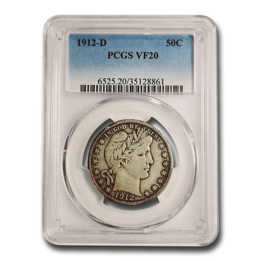 1912-D Barber Half Dollar VF-20 PCGS