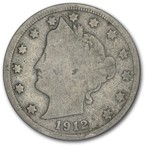 1912-D Liberty Head V Nickel Good+ 1912-D Liberty Head V Nickel Good+