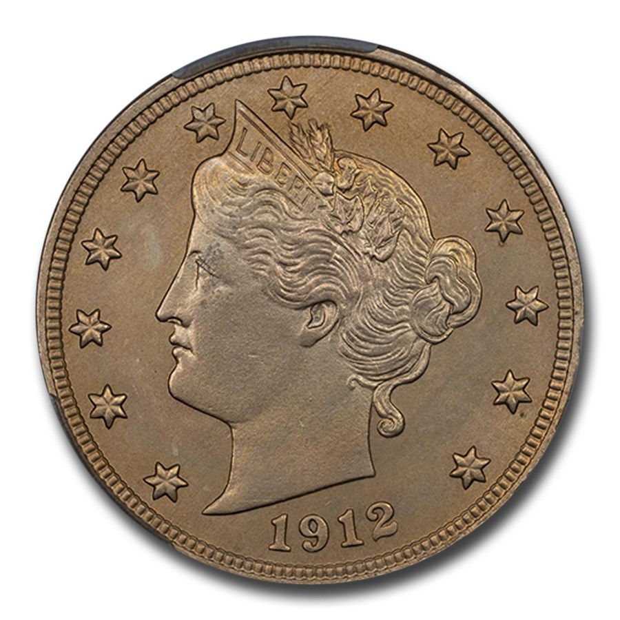 1912-D Liberty Head V Nickel MS-64 CACG