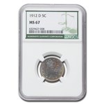 1912-D Liberty Head V Nickel MS-67 NGC (Green Label)
