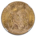 1912 France Gold 20 Francs MS-67+ NGC