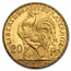 1912 France Gold 20 Francs Rooster BU