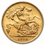 1912 Great Britain Gold Half Sovereign George V BU