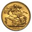 1912 Great Britain Gold Sovereign George V BU