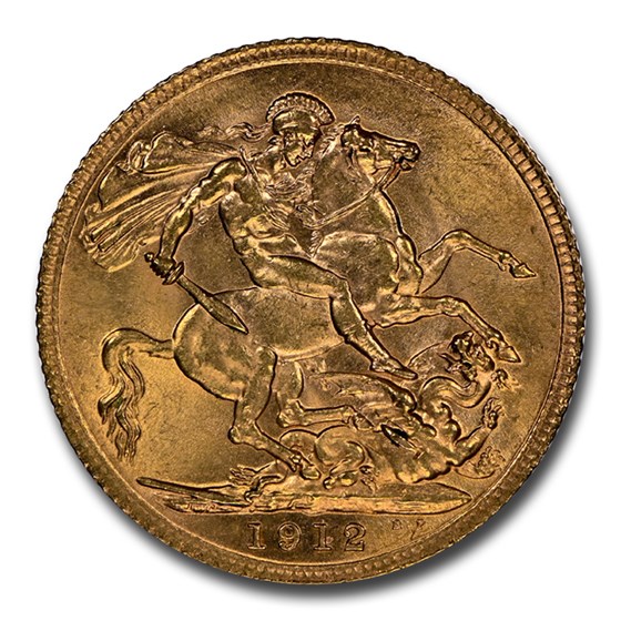 1912 Great Britain Gold Sovereign George V MS-62 NGC