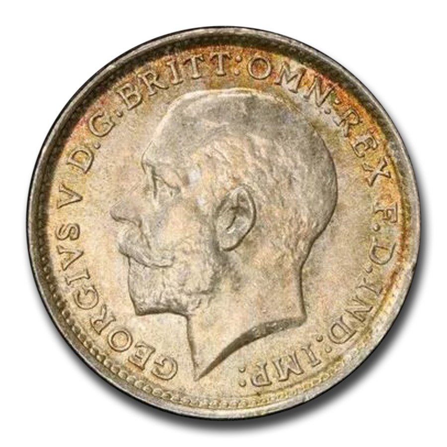 1912 Great Britain Silver 3 Pence MS-65 PCGS