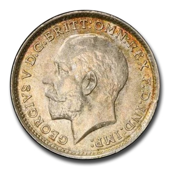 1912 Great Britain Silver 3 Pence MS-65 PCGS 1912 Great Britain Silver 3 Pence MS-65 PCGS