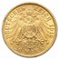 1912-J Germany Gold 20 Marks Prussia Wilhelm II BU
