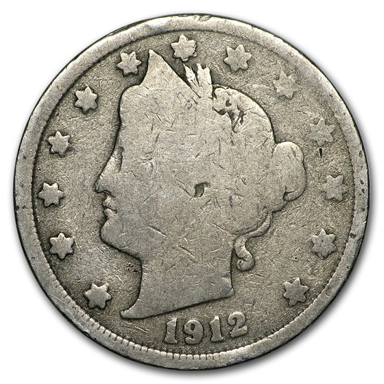 1912 Liberty Head V Nickel Good+ 1912 Liberty Head V Nickel Good+