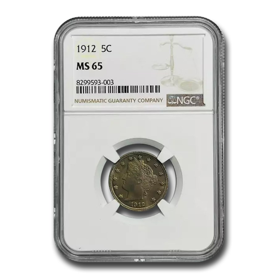1912 Liberty Head V Nickel MS-65 NGC